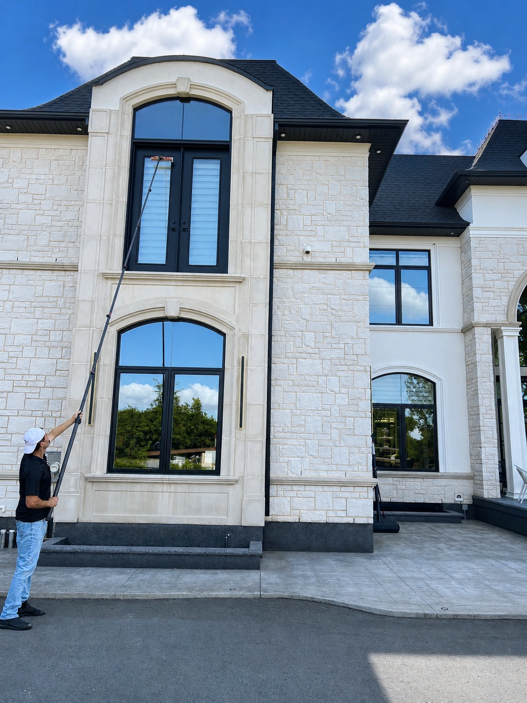Completed Warrior Wash window cleaning result